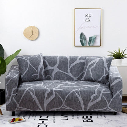 Anyhouz 3 Seater Sofa Cover Dark Gray Style and Protection For Living Room Sofa Chair Elastic Stretchable Slipcover-Slipcovers-PEROZ Accessories