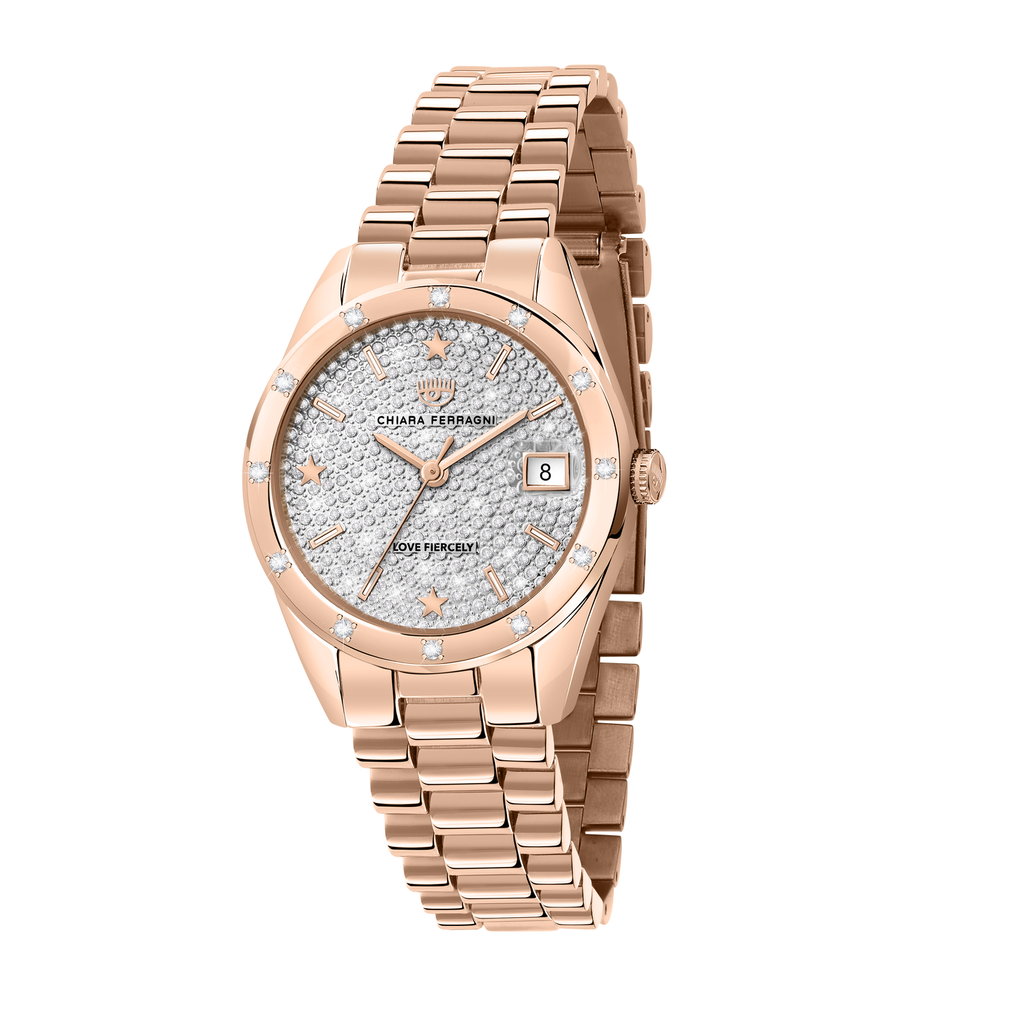 Chiara Ferragni Everyday Rose Gold Glitter 32mm Watch-Watches-PEROZ Accessories