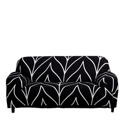 Anyhouz 4 Seater Sofa Cover Black Style and Protection For Living Room Sofa Chair Elastic Stretchable Slipcover-Slipcovers-PEROZ Accessories