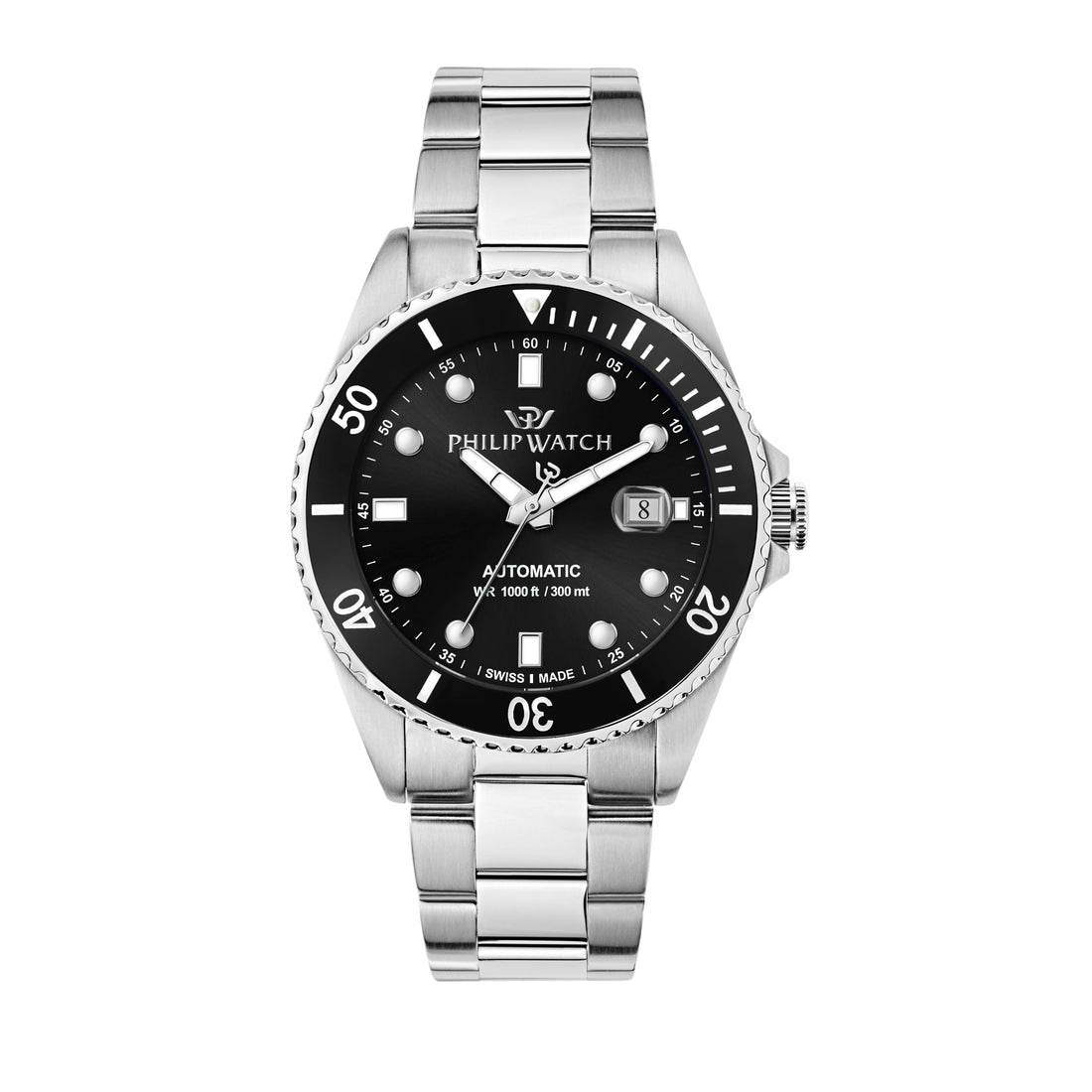 Philip Watch - Caribe Diving Silver Bracelet Men&