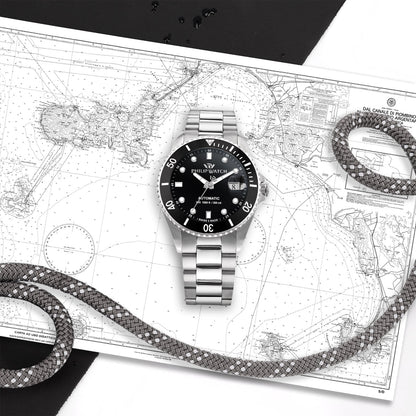 Philip Watch - Caribe Diving Silver Bracelet Men&