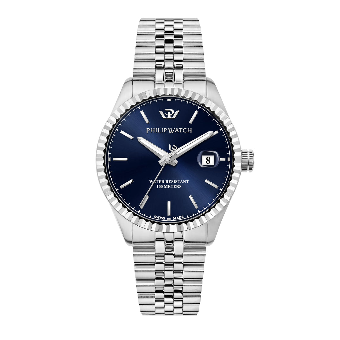 Philip Watch - Caribe Blue Stainless Steel Bracelet Men&