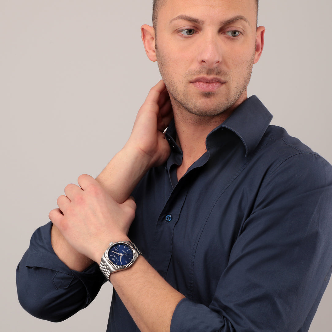 Philip Watch - Caribe Blue Stainless Steel Bracelet Men&