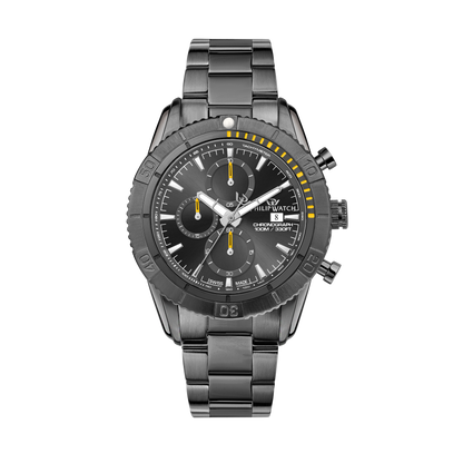 Philip Watch Champion Black 45mm Chronograph-Quartz Watches-PEROZ Accessories