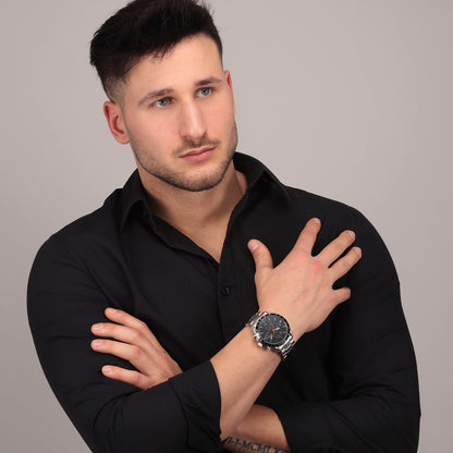 Philip Watch Blaze Black 44mm Chronograph-Quartz Watches-PEROZ Accessories