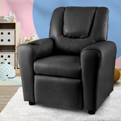 Oikiture Kids Recliner Sofa Children Lounge Chair PU Leather Couch Armchair-Kid Recliner-PEROZ Accessories