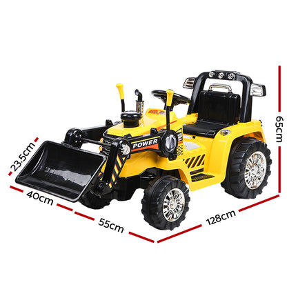 Rigo Kids Ride On Bulldozer Digger Electric Car Yellow-Baby &amp; Kids &gt; Ride on Cars, Go-karts &amp; Bikes-PEROZ Accessories