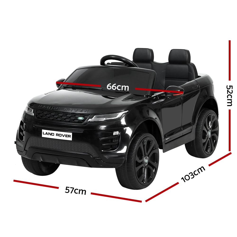 Kids Ride On Car Licensed Land Rover 12V Electric Car Toys Battery Remote Black-Baby &amp; Kids &gt; Ride on Cars, Go-karts &amp; Bikes-PEROZ Accessories