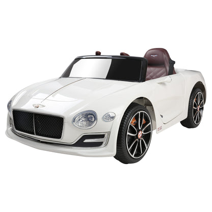 Bentley Kids Ride On Car Licensed Electric Toys 12V Battery Remote Cars White-Baby &amp; Kids &gt; Ride on Cars, Go-karts &amp; Bikes-PEROZ Accessories