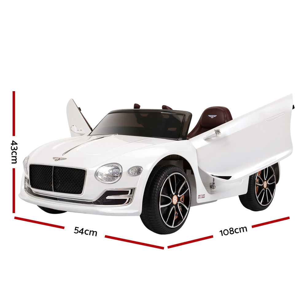 Bentley Kids Ride On Car Licensed Electric Toys 12V Battery Remote Cars White-Baby &amp; Kids &gt; Ride on Cars, Go-karts &amp; Bikes-PEROZ Accessories