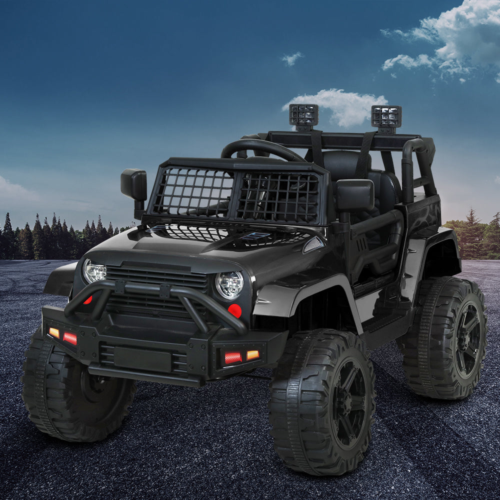 Rigo Kids Ride On Car Electric 12V Car Toys Jeep Battery Remote Control Black-Baby &amp; Kids &gt; Ride on Cars, Go-karts &amp; Bikes-PEROZ Accessories