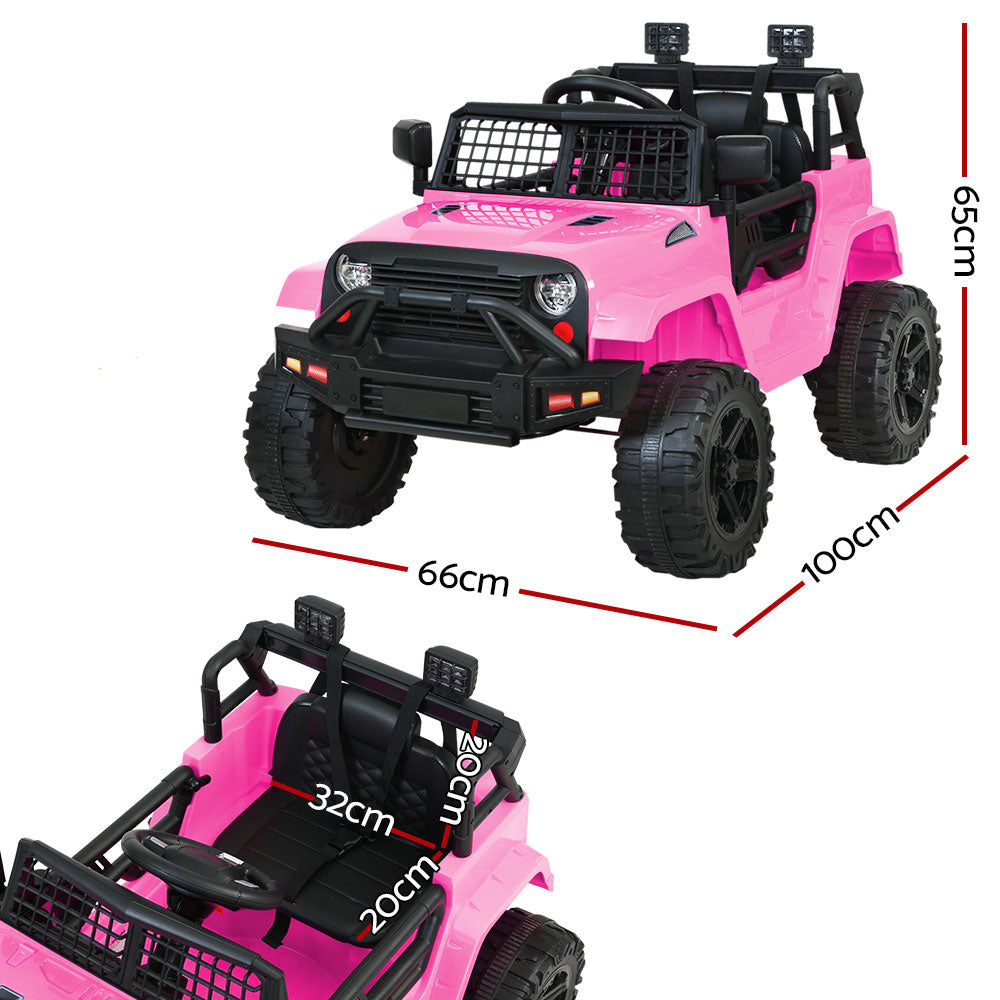 Rigo Kids Ride On Car Electric 12V Car Toys Jeep Battery Remote Control Pink-Baby &amp; Kids &gt; Ride on Cars, Go-karts &amp; Bikes-PEROZ Accessories