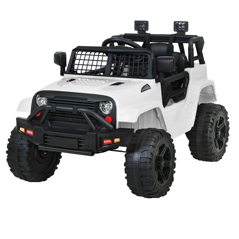 Rigo Kids Ride On Car Electric 12V Car Toys Jeep Battery Remote Control White-Baby &amp; Kids &gt; Ride on Cars, Go-karts &amp; Bikes-PEROZ Accessories
