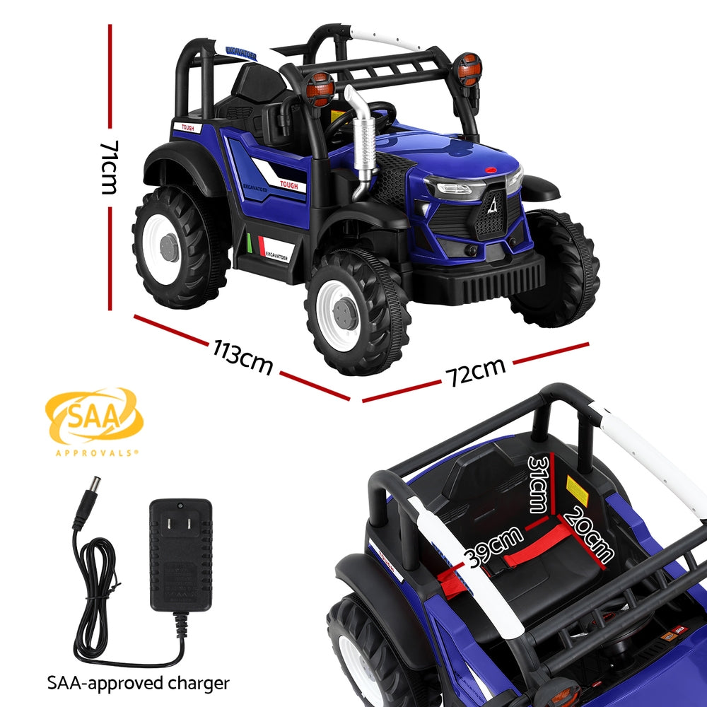 Rigo Kids Electric Ride On Car Off Road Jeep Remote 12V Blue-Baby &amp; Kids &gt; Ride on Cars, Go-karts &amp; Bikes-PEROZ Accessories