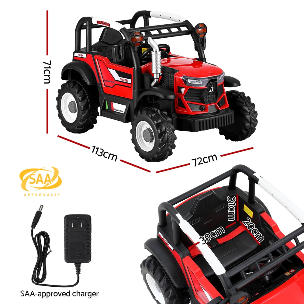 Rigo Kids Electric Ride On Car Off Road Jeep Remote 12V Red-Baby &amp; Kids &gt; Ride on Cars, Go-karts &amp; Bikes-PEROZ Accessories