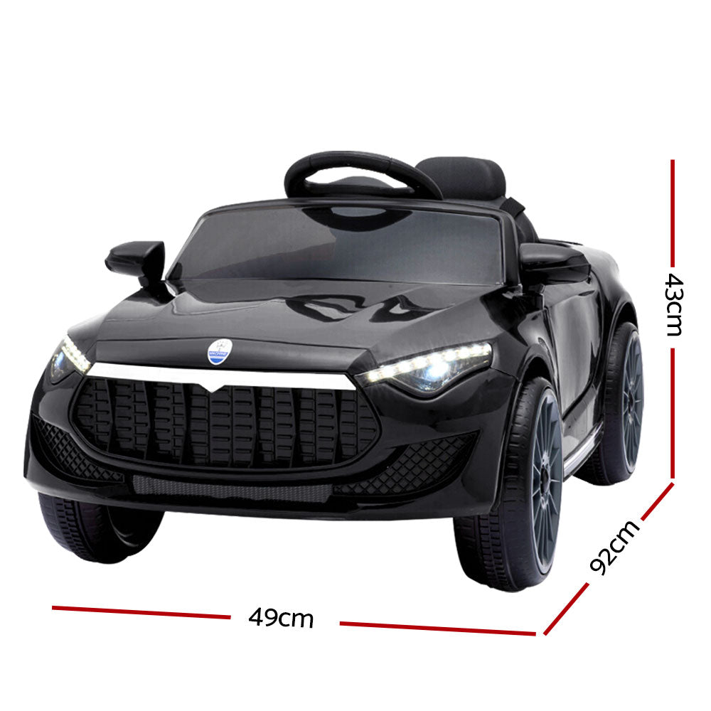Rigo Kids Ride On Car Electric Toys 12V Battery Remote Control Black MP3 LED-Baby &amp; Kids &gt; Ride on Cars, Go-karts &amp; Bikes-PEROZ Accessories