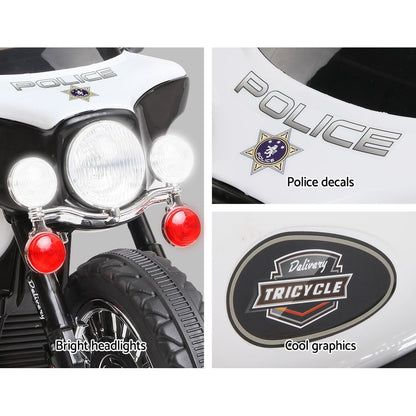 Rigo Kids Ride On Motorbike Motorcycle Toys Black White-Baby &amp; Kids &gt; Ride on Cars, Go-karts &amp; Bikes-PEROZ Accessories