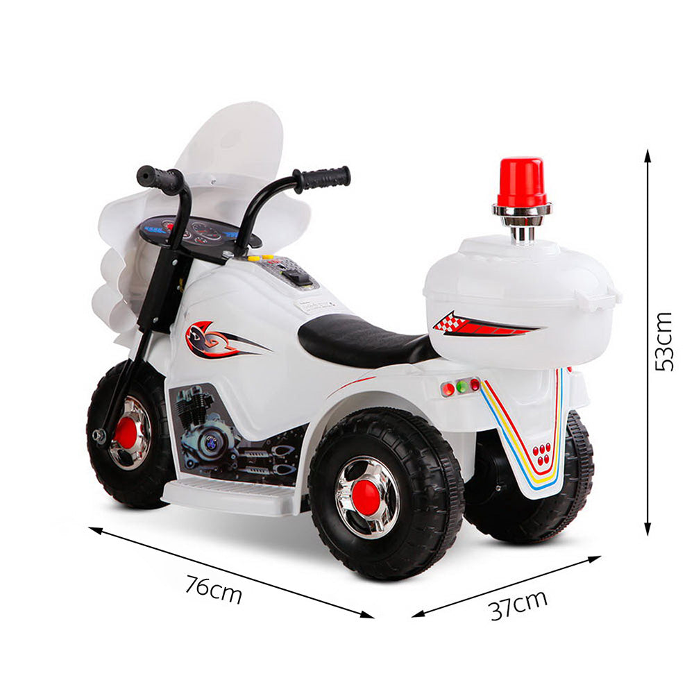 Rigo Kids Ride On Motorbike Motorcycle Car Toys White-Ride on Toys - Motorbikes-PEROZ Accessories