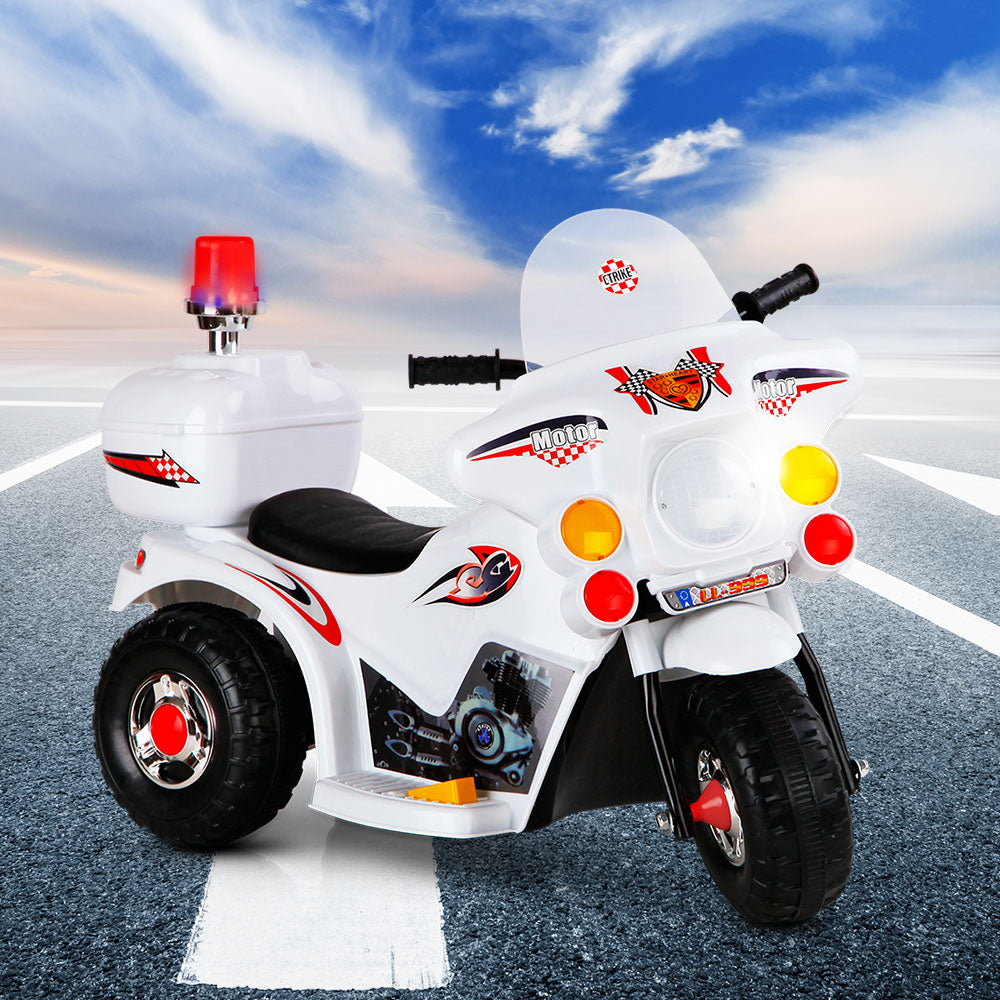 Rigo Kids Ride On Motorbike Motorcycle Car Toys White-Ride on Toys - Motorbikes-PEROZ Accessories