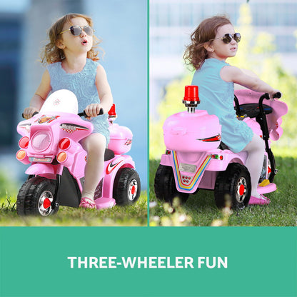 Rigo Kids Ride On Motorbike Motorcycle Car Pink-Ride on Toys - Motorbikes-PEROZ Accessories