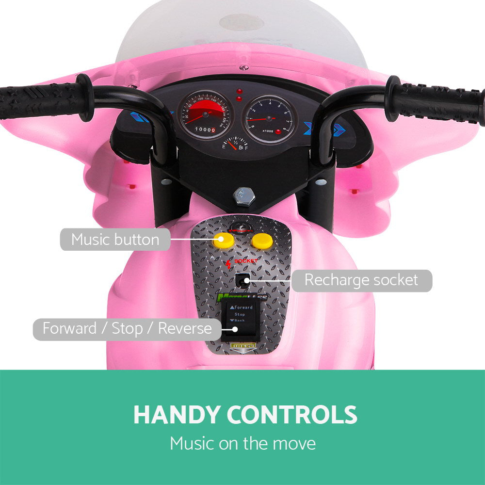 Rigo Kids Ride On Motorbike Motorcycle Car Pink-Ride on Toys - Motorbikes-PEROZ Accessories