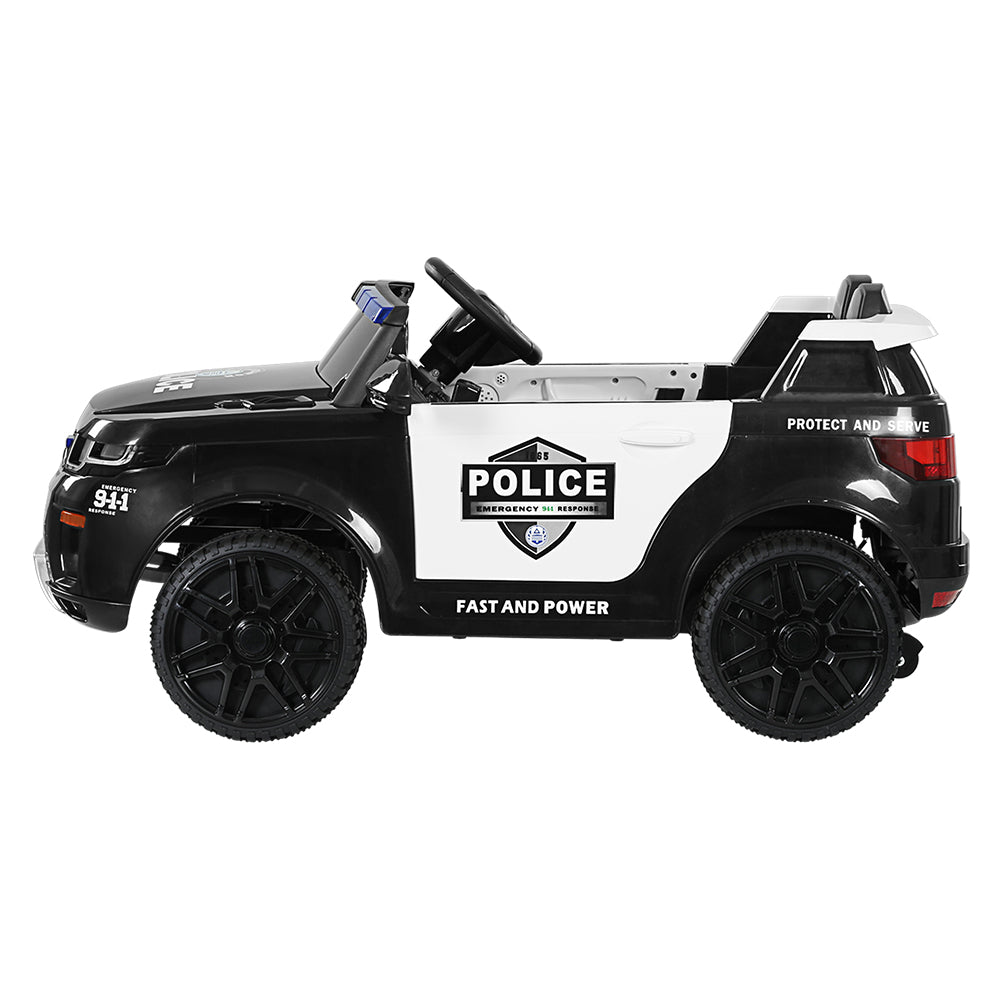 Rigo Kids Ride On Car Electric Patrol Police Toy Cars Remote Control 12V Black-Baby &amp; Kids &gt; Ride on Cars, Go-karts &amp; Bikes-PEROZ Accessories