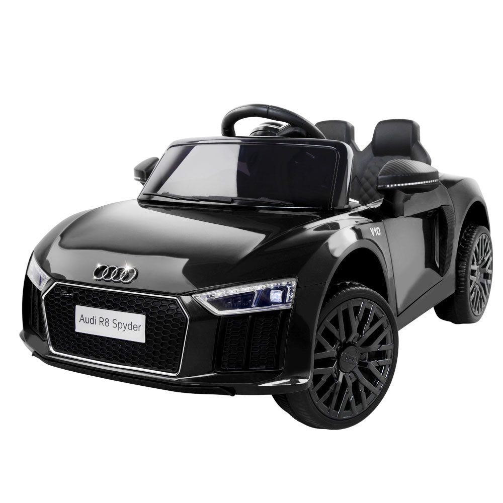 Kids Ride On Car Audi R8 Licensed Sports Electric Toy Cars Black-Baby &amp; Kids &gt; Ride on Cars, Go-karts &amp; Bikes-PEROZ Accessories