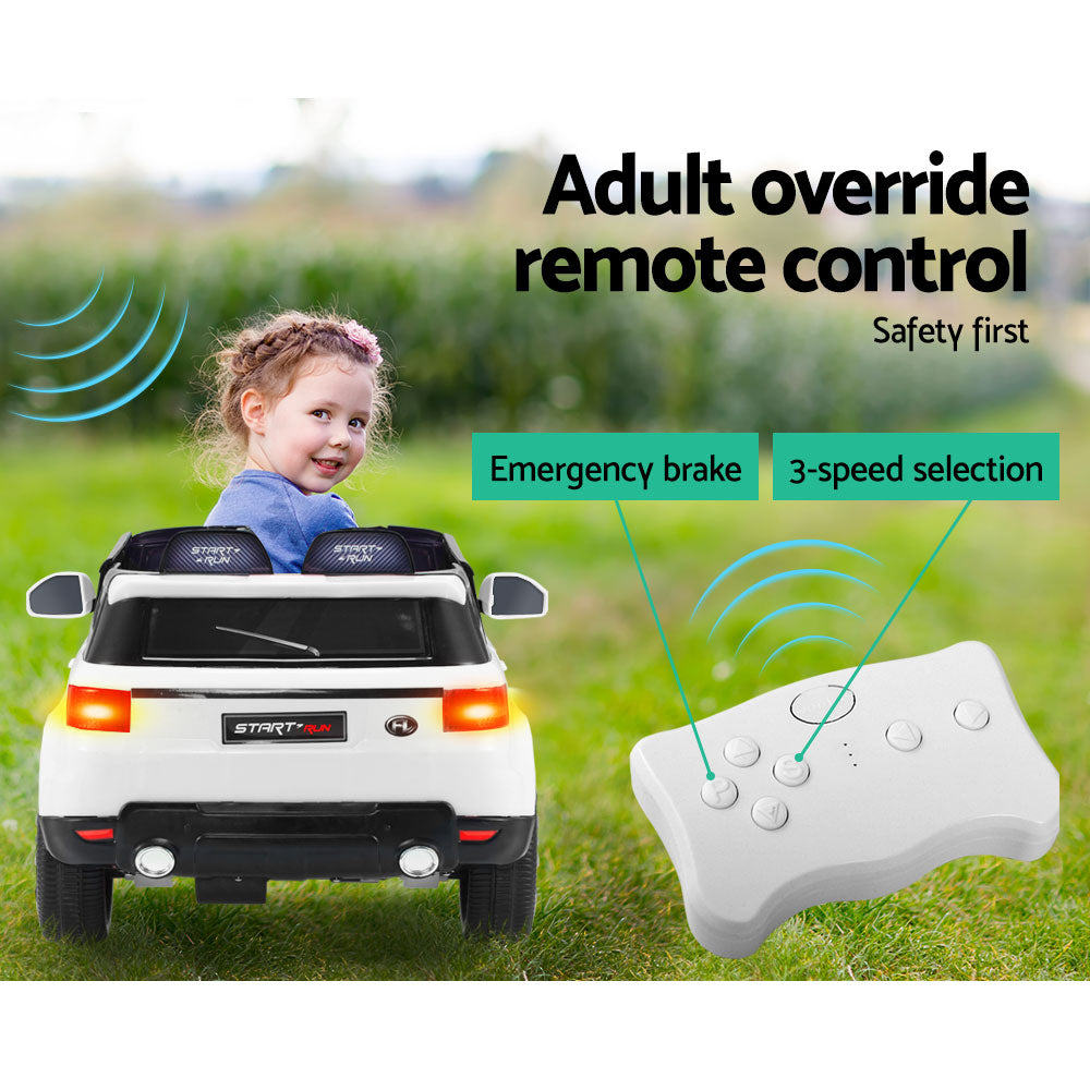 Rigo Kids Ride On Car - White-Baby &amp; Kids &gt; Ride on Cars, Go-karts &amp; Bikes-PEROZ Accessories