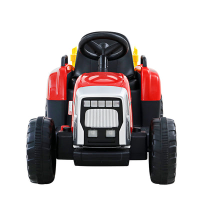 Rigo Ride On Car Tractor Trailer Toy Kids Electric Cars 12V Battery Red-Baby &amp; Kids &gt; Ride on Cars, Go-karts &amp; Bikes-PEROZ Accessories