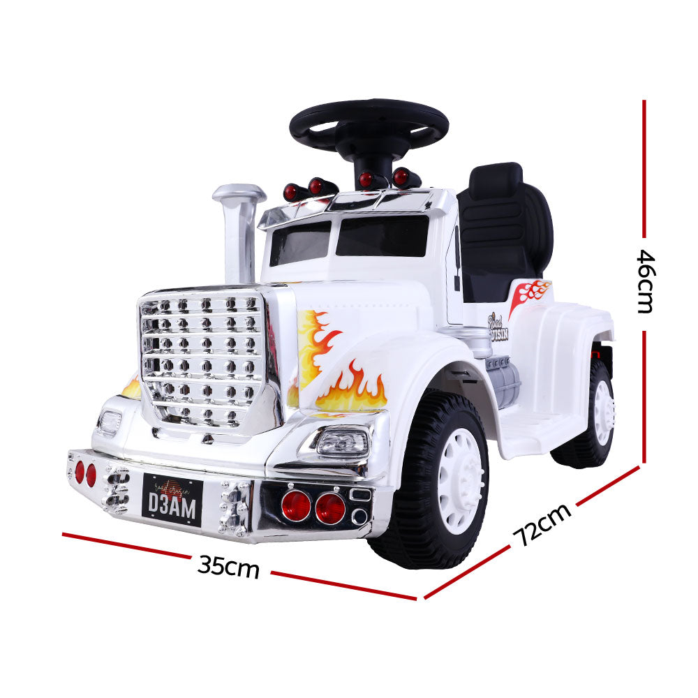 Ride On Cars Kids Electric Toys Car Battery Truck Childrens Motorbike Toy Rigo White-Baby &amp; Kids &gt; Ride on Cars, Go-karts &amp; Bikes-PEROZ Accessories