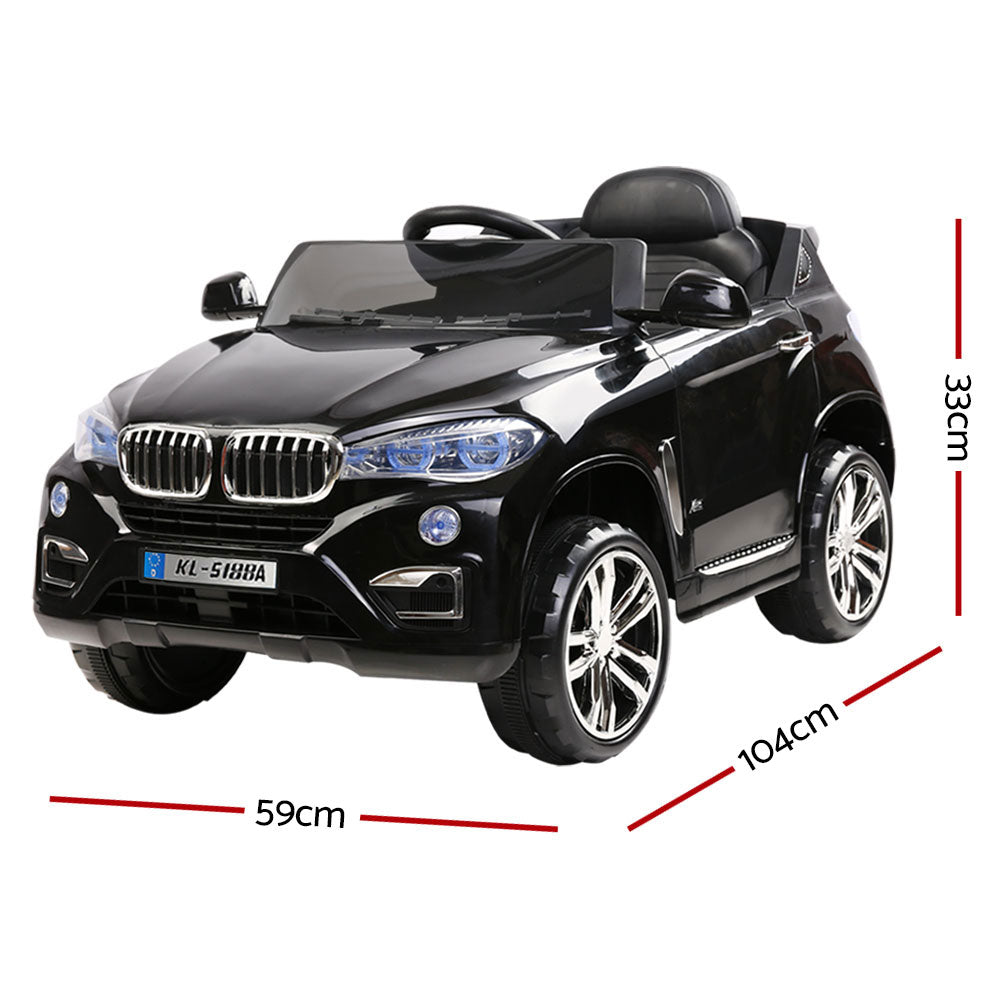 Kids Ride On Car BMW X5 Inspired Electric 12V Black-Baby &amp; Kids &gt; Ride on Cars, Go-karts &amp; Bikes-PEROZ Accessories