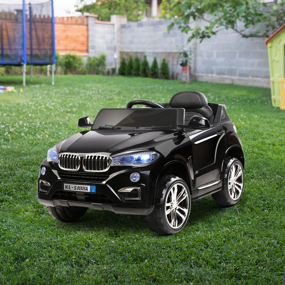 Kids Ride On Car BMW X5 Inspired Electric 12V Black-Baby &amp; Kids &gt; Ride on Cars, Go-karts &amp; Bikes-PEROZ Accessories