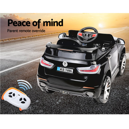 Kids Ride On Car BMW X5 Inspired Electric 12V Black-Baby &amp; Kids &gt; Ride on Cars, Go-karts &amp; Bikes-PEROZ Accessories