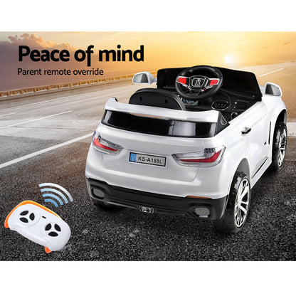 Rigo Kids Ride On Car - White-Baby &amp; Kids &gt; Ride on Cars, Go-karts &amp; Bikes-PEROZ Accessories