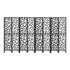 Artiss Clover Room Divider Screen Privacy Wood Dividers Stand 8 Panel Black-Furniture > Living Room - Peroz Australia - Image - 1