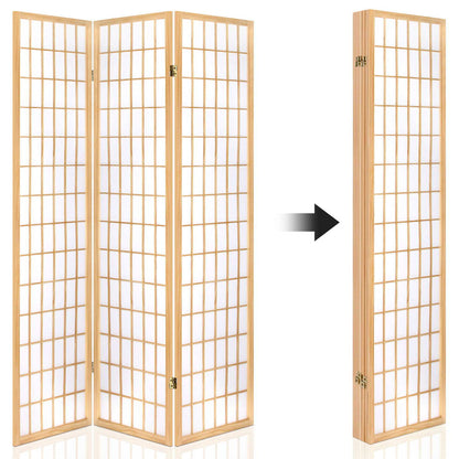 Artiss Room Divider Screen Wood Timber Dividers Fold Stand Wide Beige 6 Panel-Furniture &gt; Living Room - Peroz Australia - Image - 4