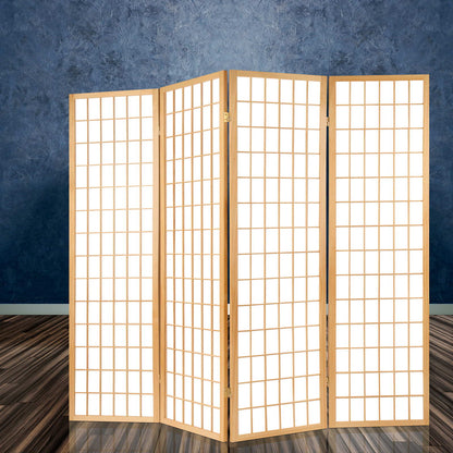 Artiss Room Divider Screen Wood Timber Dividers Fold Stand Wide Beige 6 Panel-Furniture &gt; Living Room - Peroz Australia - Image - 7