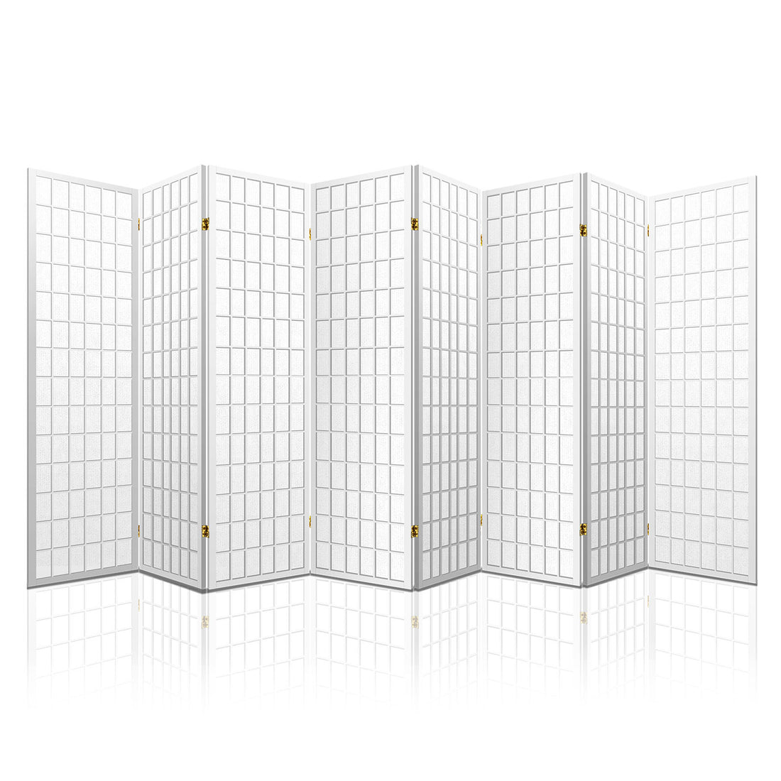 Artiss Room Divider Screen Wood Timber Dividers Fold Stand Wide White 8 Panel-Furniture &gt; Living Room - Peroz Australia - Image - 1