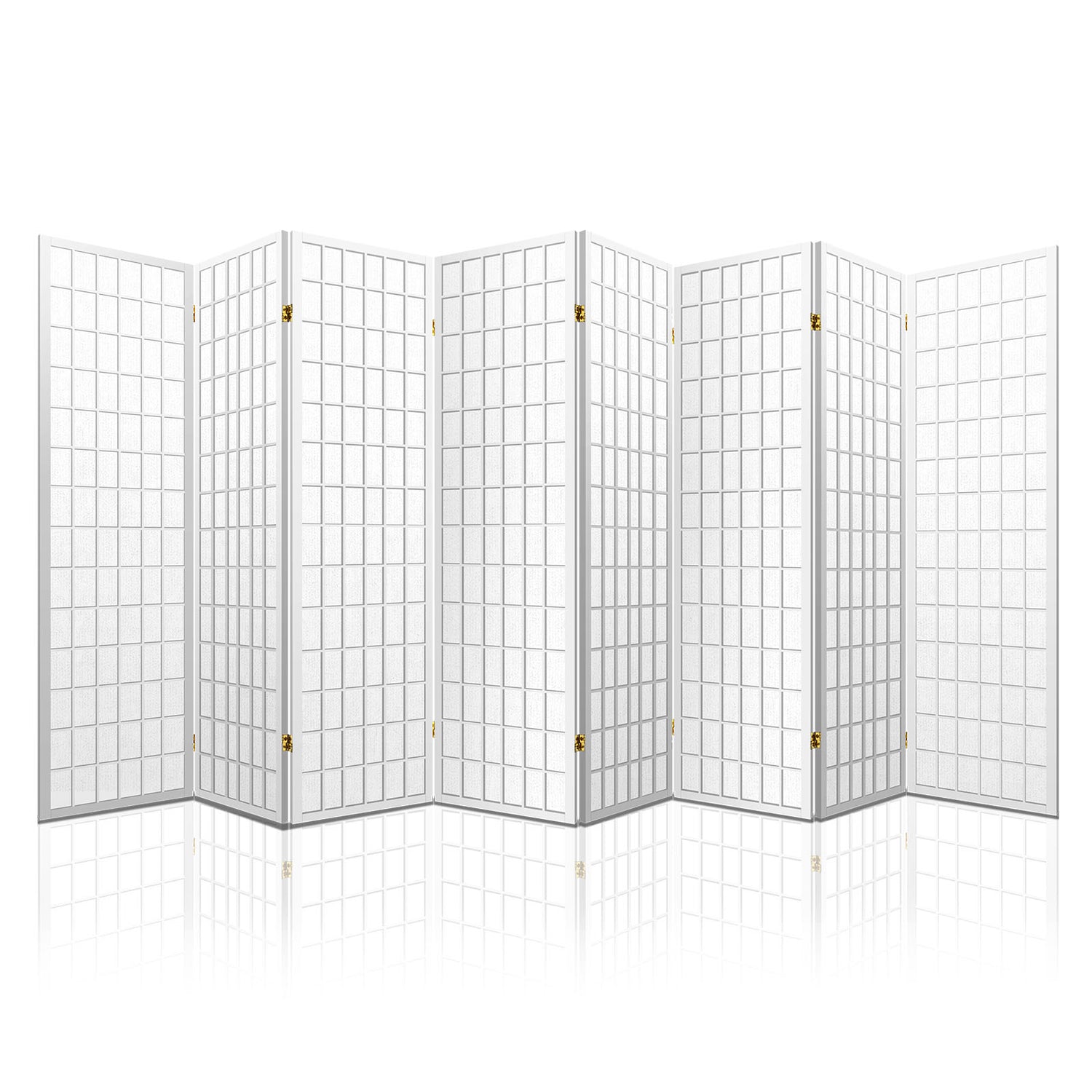 Artiss Room Divider Screen Wood Timber Dividers Fold Stand Wide White 8 Panel-Furniture &gt; Living Room - Peroz Australia - Image - 1