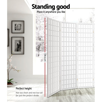 Artiss Room Divider Screen Wood Timber Dividers Fold Stand Wide White 8 Panel-Furniture &gt; Living Room - Peroz Australia - Image - 3