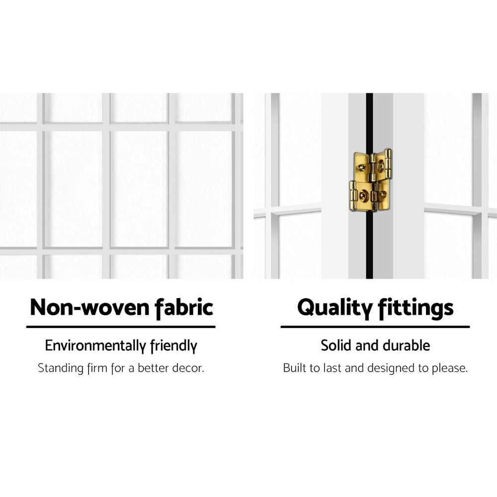 Artiss Room Divider Screen Wood Timber Dividers Fold Stand Wide White 8 Panel-Furniture &gt; Living Room - Peroz Australia - Image - 4