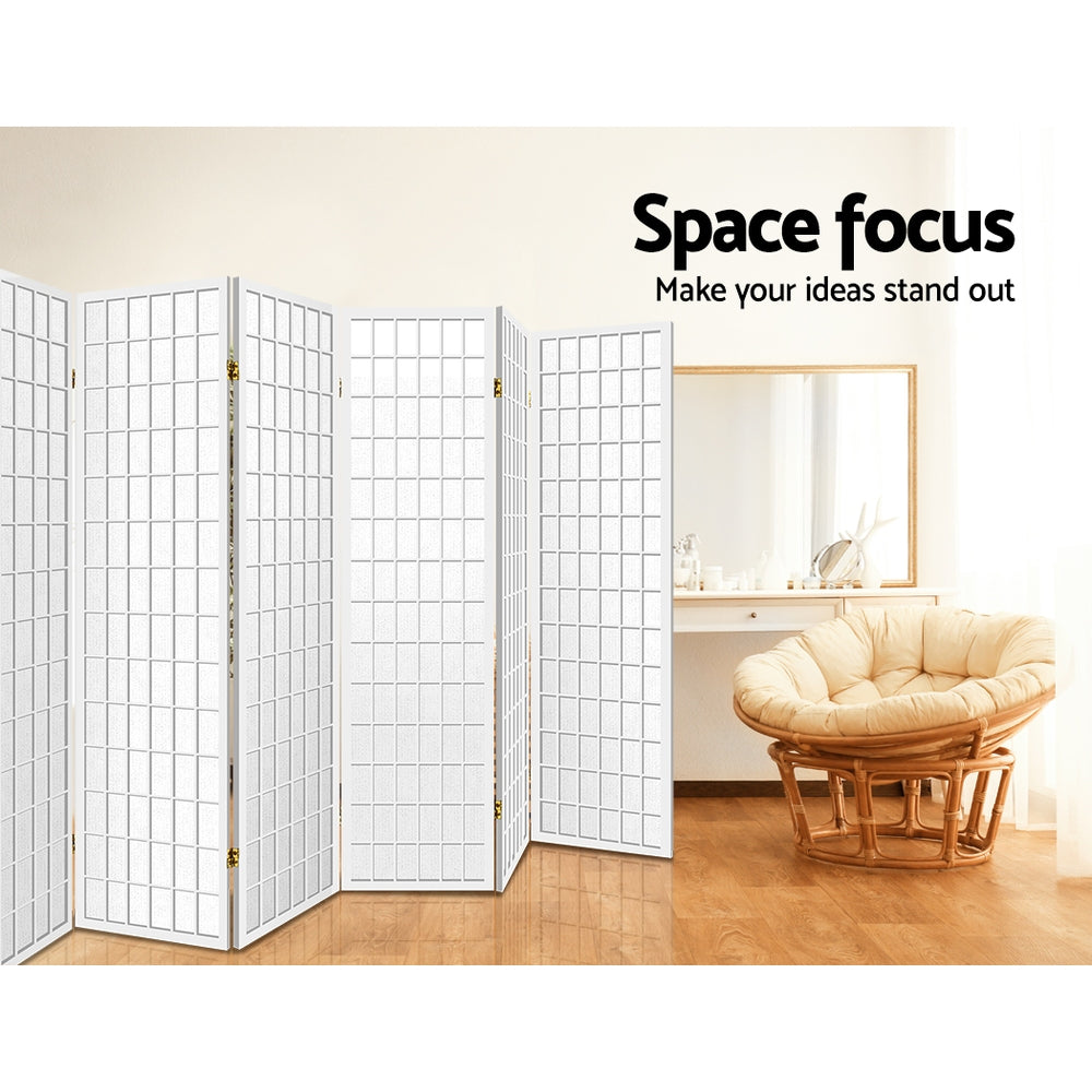 Artiss Room Divider Screen Wood Timber Dividers Fold Stand Wide White 8 Panel-Furniture &gt; Living Room - Peroz Australia - Image - 6