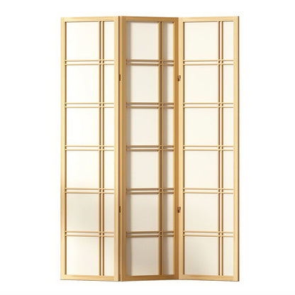 Artiss Room Divider Screen Privacy Wood Dividers Stand 3 Panel Nova Natural-Furniture &gt; Living Room - Peroz Australia - Image - 3