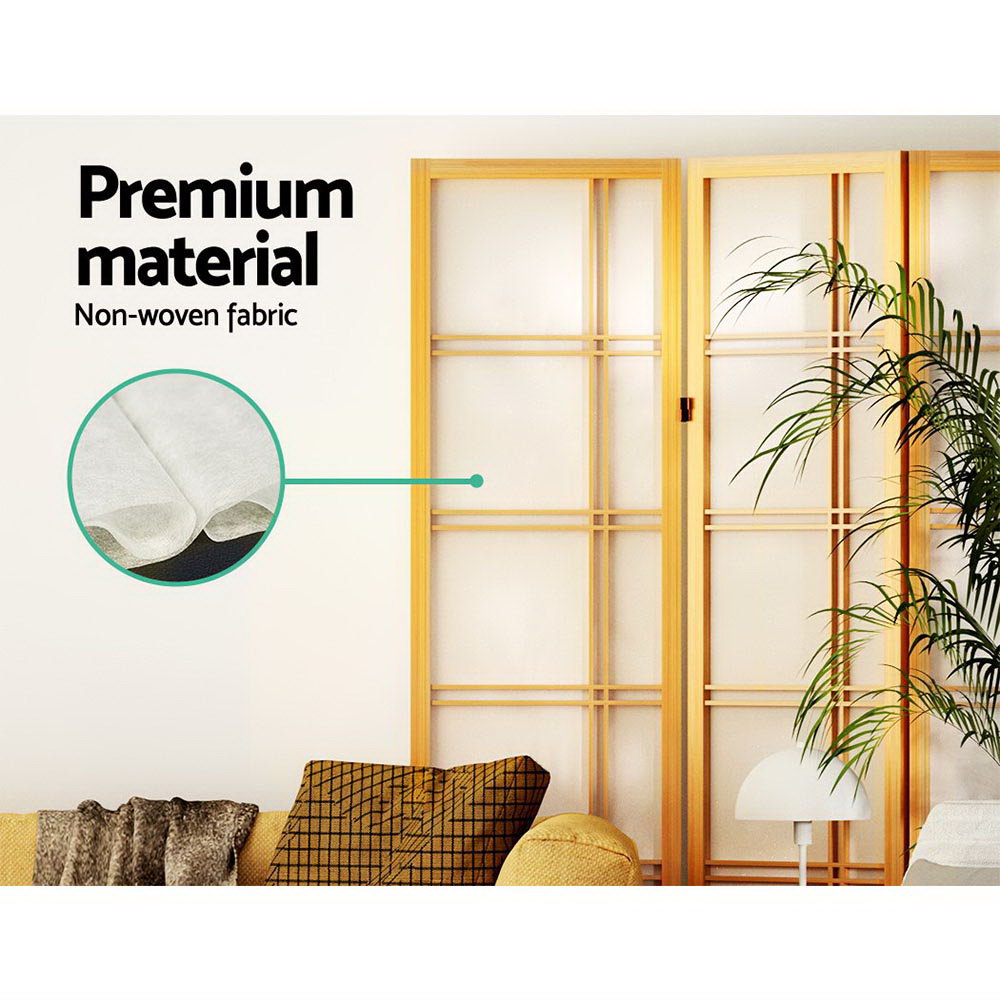 Artiss Room Divider Screen Privacy Wood Dividers Stand 3 Panel Nova Natural-Furniture &gt; Living Room - Peroz Australia - Image - 7