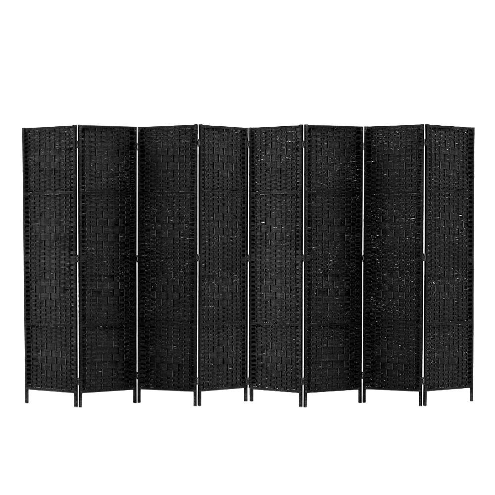 Artiss 8 Panel Room Divider Screen Privacy Timber Foldable Dividers Stand Black-Furniture &gt; Living Room - Peroz Australia - Image - 2