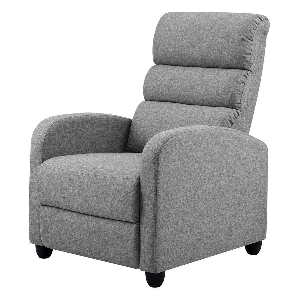 Artiss Luxury Recliner Chair Chairs Lounge Armchair Sofa Fabric Cover Grey-Furniture &gt; Living Room - Peroz Australia - Image - 2
