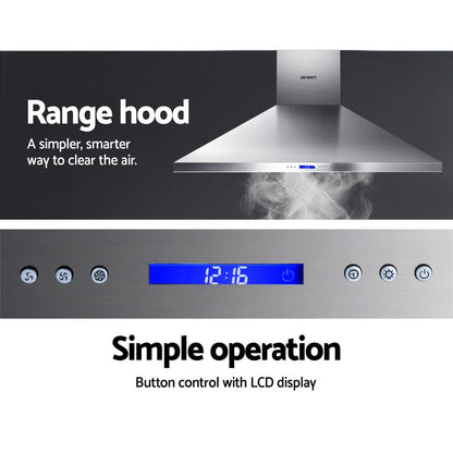Devanti Range Hood Commercial Rangehood BBQ Hoods Kitchen Alfresco Canopy 1500mm-Appliances &gt; Kitchen Appliances-PEROZ Accessories