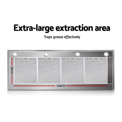 Devanti Range Hood Commercial Rangehood BBQ Hoods Kitchen Alfresco Canopy 1500mm-Appliances &gt; Kitchen Appliances-PEROZ Accessories