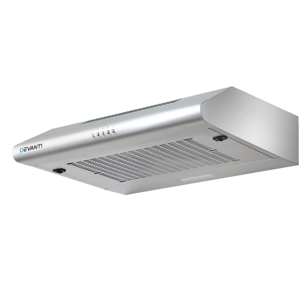 DEVANTI Fixed Range Hood Rangehood Stainless Steel Kitchen Canopy 60cm 600mm-Appliances &gt; Kitchen Appliances-PEROZ Accessories