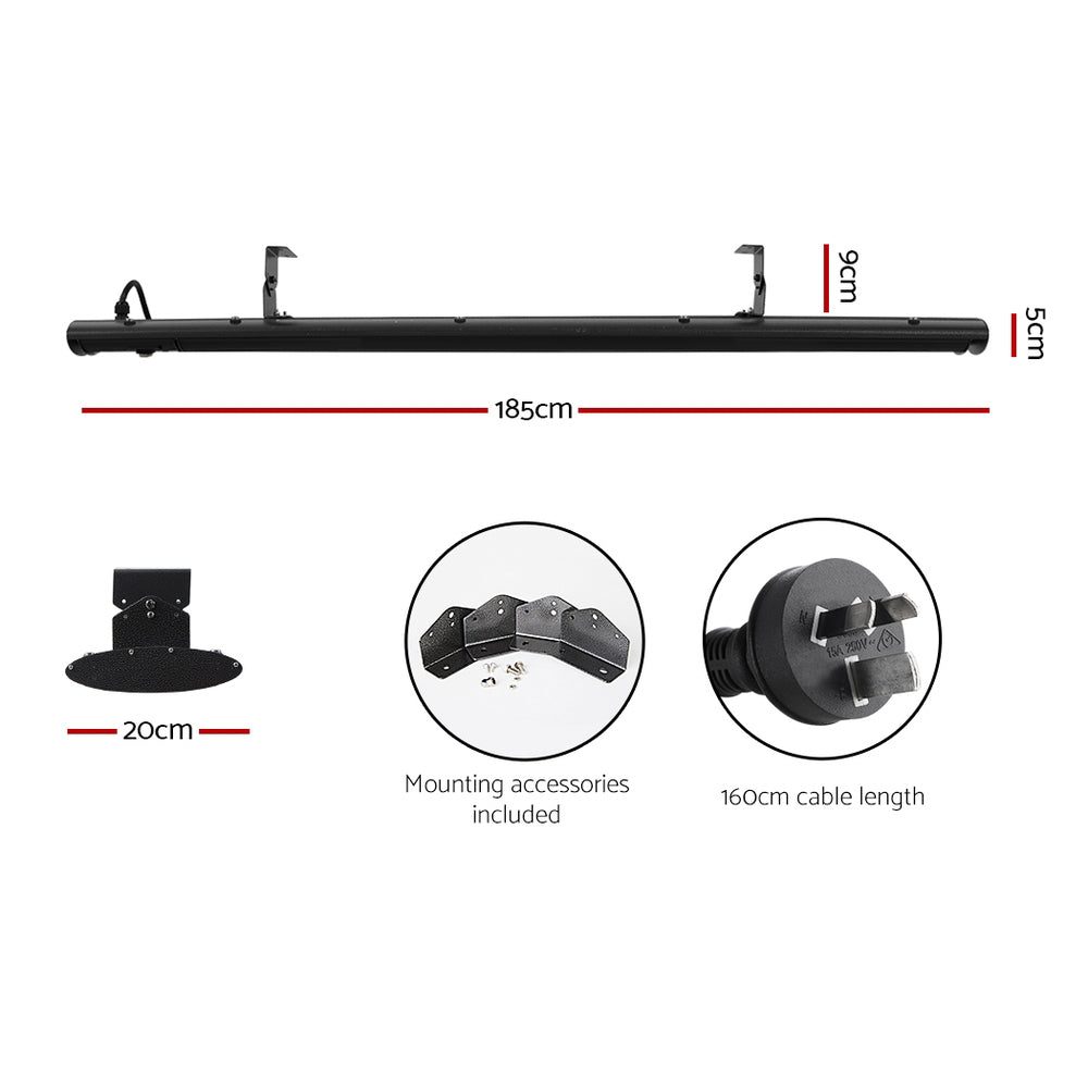 Devanti Electric Infrared Radiant Strip Heater 3200W Panel Heat Bar Remote Control-Heaters-PEROZ Accessories